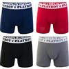 Playboy 4-Pack Everyday Athletic Boxer Briefs with Soft Brushed Fabric Sizes S, M, L & XL Boxer Corti Uomo (Pacco da 4)