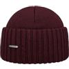 Stetson Northport Berretto Invernale in Lana Merino - Made in Italy - Cappello da Marinaio da Donna/Uomo - Berretto di Lana Autunno/Inverno - Rosso Bordeaux Taglia Unica