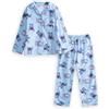 Disney Pigiama a Maniche Lunghe Blu per Bambine Lilo & Stitch con Personaggi Angel con Colletto Abbottonato per Dormire e Rilassarsi | Merchandising
