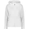 CMP Felpa Donna con Tessuto Tecnico Full Zip con Cappuccio in 4 Way Stretch - 32C8386 (42, Bianco)