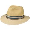 Stetson Romaro Toyo Traveller Cappello di Paglia Uomo in Viscosa Protezione UV 40+ Tesa Larga Nastro Decorativo Primavera Estate