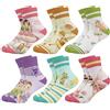 Queenshin 6 Paia Calzini Bambino Bambini Calze Ragazza Colorati e Simpatici Motivi Funghi ed Elfi Calzini Caviglia Morbido Traspirante Regalo 5-8 Anni Taglia 28-32