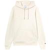 Champion Felpa Uomo con Cappuccio e Interno Felpato con Maxi Logo Ricamato Icons, 220271 (IT, Testo, S, Regular, Regular, Crema)