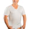 BeMyco Set 2 Pezzi Maglietta Intima Uomo Taglie Forti - Scollo a V, 100% Cotone Pettinato, Made in Italy, Morbida e Resistente, Confortevole e Traspirante (IT, Testo, 9XL, Plus, Regular, Bianco)