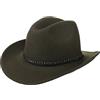 LIPODO Cappello Cowboy Western 100% Feltro Lana Rodeo Cordoncino Pelle Diverse Taglie