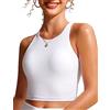 CRZ YOGA Racerback Taglio Corto Top Bikini | Imbottito, Coppa A-D, Scollo Alto, Nuoto, Tankino da Bagno per Donna