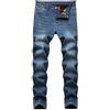 YOUTHUP Jeans da Uomo Foderati in Pile Pantaloni Invernali in Denim Dritto Lavato Casual