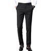 Tiwate Pantaloni da uomo slim a righe casual affusolati a gessato resistenti alle rughe pantaloni da completo leggeri per lavoro e abbigliamento elegante, Nero , S
