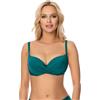 Vivisence 3209 Reggiseno Bikini Liscio Monocolorato Uniforme Coppe Imbottite, Verde,1B