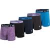 Volcom Boxer da Uomo, Confezione da 5 Boxer in Poliestere Spandex, Viola/Nero/Blu Navy/Nero/Blu, Medium