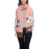 QGGHNISD Sciarpa floreale da donna, sciarpa calda invernale, sciarpa morbida scialle con nappe, Animali svegli disegnati a mano, Taglia unica