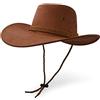UltraKey Cappello da cowboy, cappello da sole in finta pelle scamosciata, cappello da viaggio, cappello occidentale, protezione solare all'aperto
