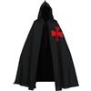 BLESSUME Templare Cavalieri Costume Tunica Medievale Mantello con Attraversare
