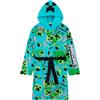Get Trend Minecraft Vestaglia Bambino e Adolescenti, Creeper Vestaglie in Pile con Cappuccio, Gamer Regalo Ragazzo (13-14 Anni, Blu Minecraft)