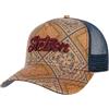 Stetson Cappellino Trucker Vintage Print Uomo - cap Berretto Baseball Mesh Snapback, con Visiera, Fodera, Fodera Estate/Inverno Primavera Estate Autunno Inverno - Taglia Unica Beige-Blu