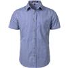 PARKLEES Camicia da uomo casual a quadri a quadri vestibilità regolare | A quadretti, con tasca, vestibilità regolare, abbottonatura, manica corta, cotone