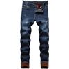 YOUTHUP Jeans da Uomo Foderati in Pile Pantaloni Invernali in Denim Dritto Lavato Casual