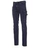 PAYPER West Pantalone da Lavoro Uomo Taglio Jeans Misto Denim Tasche Laterali Chiusura con Zip Porta Metro Smartphone Effetto Consumato delavè Taglie Forti Blu (60/62)