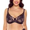 Vivisence Reggiseno Non Imbottito Elegante Femminile con Pizzo 1061, Nero,3G