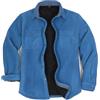 ZENTHACE - Camicia giacca da uomo in flanella foderata in caldo pile Sherpa, a quadri (interamente foderata in pile Sherpa), blu cielo, XL