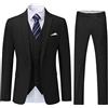YOUTHUP Abito Uomo 3 Pezzi Slim Fit Giacca Gilet Pantaloni