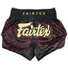 Fairtex - Pantaloncini da Boxe, Taglio Slim Muay Thai (Black Lava, L)