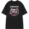 Foo Fighters Maglietta da Uomo Fighters | T-Shirt Grafica a Maniche Corte con Logo Chrome Band in Nero | Abbigliamento Ufficiale per Fan della Musica Rock | Regalo Souvenir per concerti per Adulti