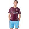 Get Trend Chelsea | Manchester City | Set pigiama da uomo celtico M-3XL, pigiama in cotone e t-shirt, regalo per il tempo libero da calcio, Burgundy West Ham, L