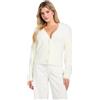 Guess Long Sleeve Kinako Fuzzy Cardigan Maglione, Bianco Colomba, L Donna