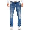 Cipo & Baxx Jeans da Uomo in Denim con Dettagli Biker e Cargo | Diversi design con dettagli destroyed, stone washed e cargo, cuciture decorative, tasche e cerniere