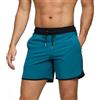 TMEOG Costume Uomo Mare Pantaloncini da Bagno Costumi da Piscina Surf Boxer Mare Costume da Spiaggia Bagno Vintage Pantaloncino Mare con Tasche e Coulisse(Blu Pavone,M)