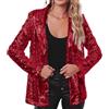 SPORTARC Giacca da donna con paillettes da discoteca, giacca con glitter luccicanti per autunno