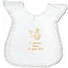 Generico Camicia veste Battesimo bambina personalizzato con ricamo nome e data 100% cotone Made in Italy