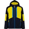CMP Giacca da sci Clima-Protect per bambini, in twill con cappuccio, misura 164, impermeabile, traspirante con membrana Clima Protect, imbottitura Feel Warm Flat e polsini regolabili.