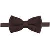 THE GENTS LAB - Uomo 100% poliestere lavorato a maglia Papillon, Marrone scuro, Length - Adjustable to fit up to neck size 20inches Width - 12cm