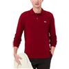 Lacoste Uomo Classic Long Sleeve Pique Polo Polo Bordeaux, L, Bordeaux, L