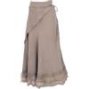 GURU SHOP Guru-Shop, Gonna a Portafoglio Goa, Hippy Rock, Marrone, Dicotone, Dimensione Indumenti:One Size, Gonne Lunghe