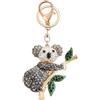 MAIGO Portachiavi Koala, simpatico portachiavi koala australiano, regalo divertente con koala per donne e ragazze, portachiavi con koala con strass, accessorio per portachiavi (nero), Nero , Taglia