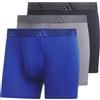 adidas Athletic Fit Microfiber Trunk Underwear (3-Pack) Bermuda Uomo (Pacco da 3)