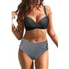 Rayson Donna Bikini a Vita Alta Due Pezzi Swimswear da Bagno Estate Spiaggia Costume Push Up Reggiseno Costumi Nuoto Morbida Stampato