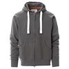 PAYPER Dallas+ Felpa con Cappuccio da Uomo Misto Cotone a Manica Lunga Chiusura Zip Intera SBS Manica Raglan Tasche a Marsupio Grigio Smoke (5XL)