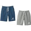 Lotto Bermuda Uomo, Offerta 2 Pezzi, Bermuda in Felpa Estiva, Pantalone Tuta Uomo