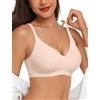 Vertvie Reggiseno Senza Ferretto Cuciture Donna Push Up Comfy Bralette con Cuscinetti Rimovibili Reggiseno Cinghie Regolabili Reggiseno (1pc Pelle,M)