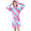 Ceruwum Accappatoio con Orecchie di Gatto per Ragazze - Morbido Accappatoio con Cappuccio per Bambine, Rosa/blu., 8-9 Years
