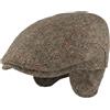 Hut Breiter Breiter Berretto invernale da uomo schiebermütze con paraorecchie flatcap schirmmütze 100% lana con protezione auricolare ripiegabile berretto delicato sulla pelle e confortevole, 63