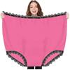 Qivastance Mutandine per nonna, divertenti regali per donne, taglie forti, biancheria intima gigante con elefante bianco, regalo per adulti scherzo, Rosa scuro, taglia unica
