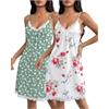 Ekouaer Camicia da Notte Donna Estiva Sexy Spalline Sottili Indumenti da Notte in Pizzo Babydoll Senza Maniche Sottoveste Lingerie S-XXL