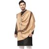 Weavers Villa Men's Woven Border Beige Woolen Lohi/Shawl Beige Large-MS-987-BEIGE