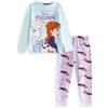 Disney Frozen Pigiama a Maniche Lunghe e Gambe Lunghe Azzurro per Bambine con Stampa di Elsa, Anna e Olaf per Bambini per la buonanotte e i Pigiama Party