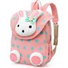 Xinyanmy Simpatico coniglio zaino per bambini zaino per bambini per bambini 1-3 anni all'asilo, Rosa 3, s